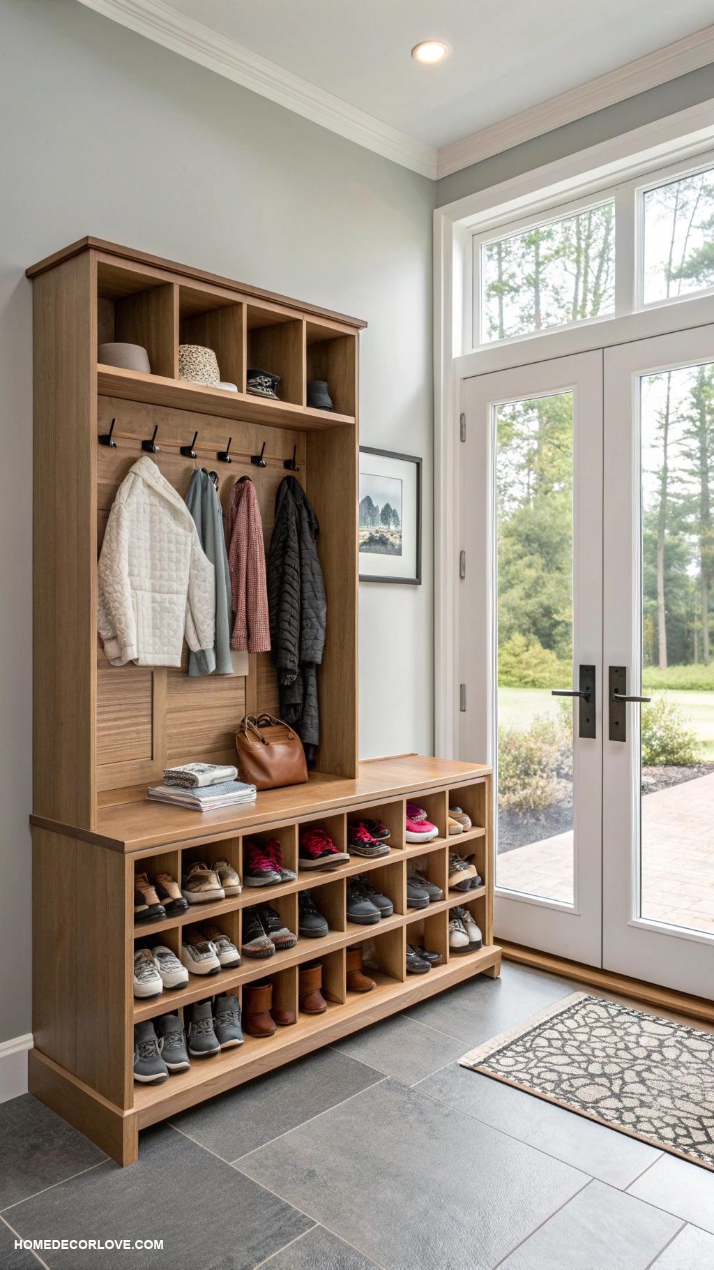 small mudroom ideas Shoe racks for organized footwear storage