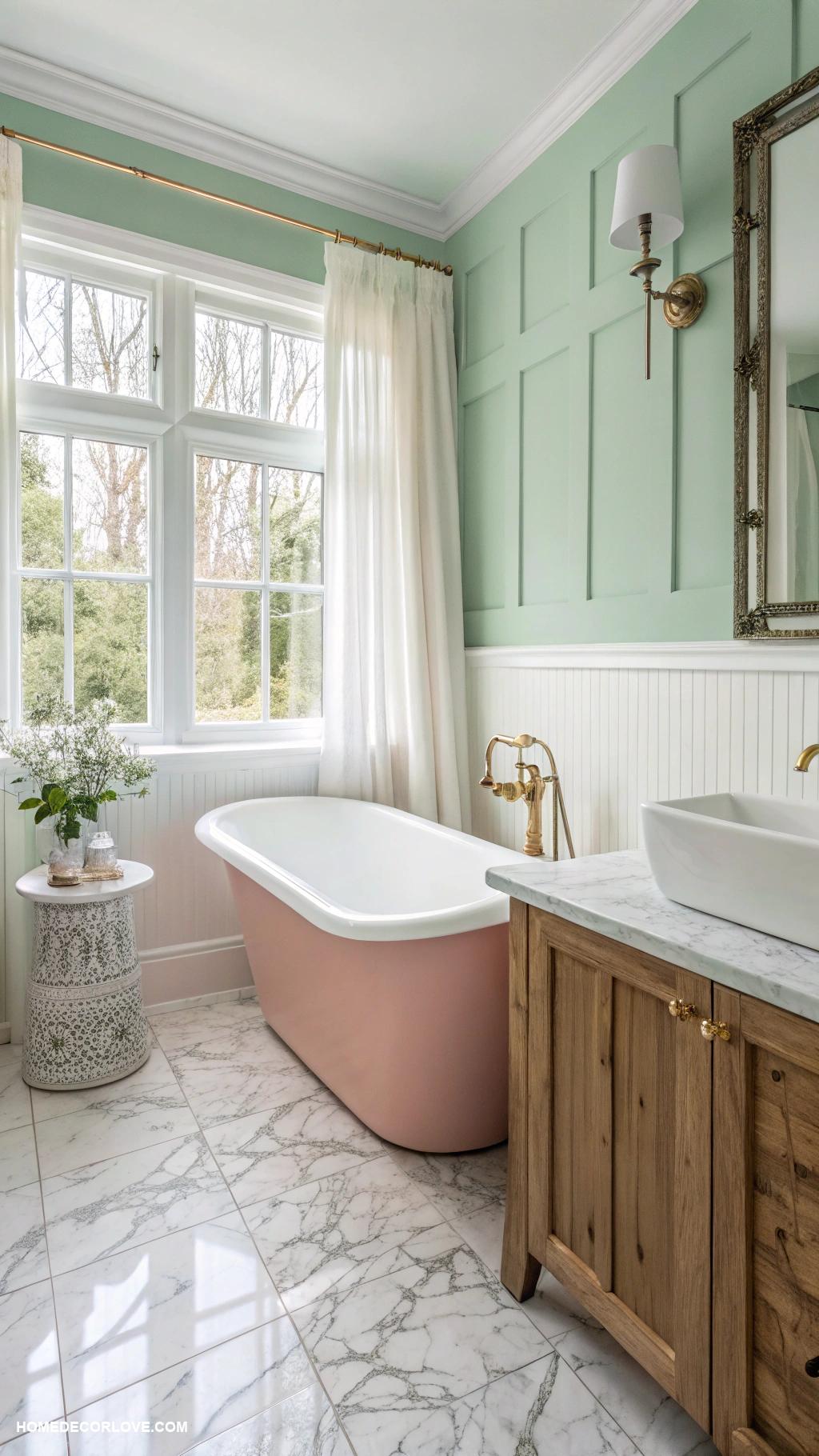aesthetic bathroom Pastel colors for a calm vibe