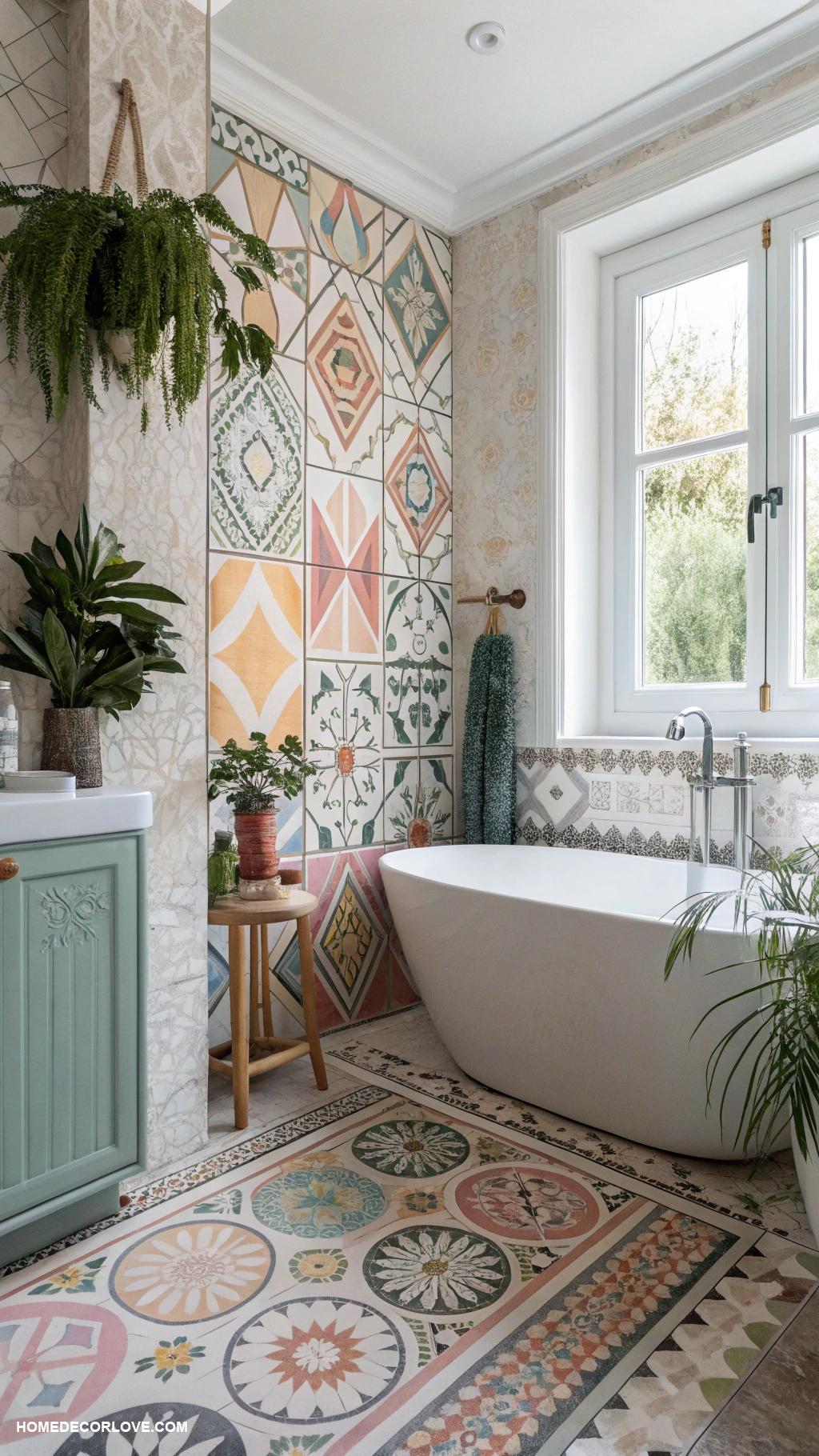 bathroom remodel Replace old tiles with fresh patterns