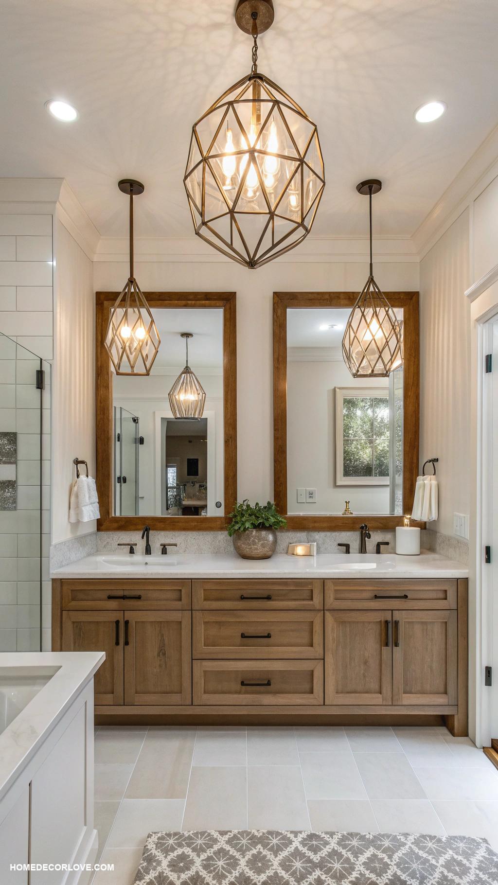 bathroom remodel Update lighting with stylish fixtures