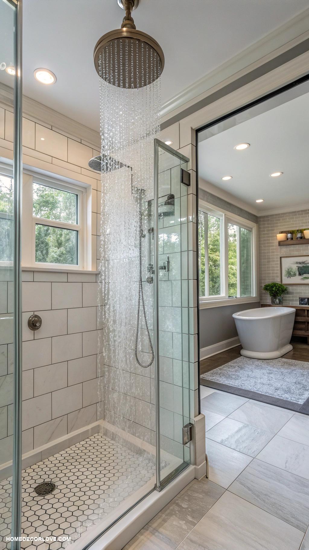 bathroom remodel Upgrade to a rainfall showerhead