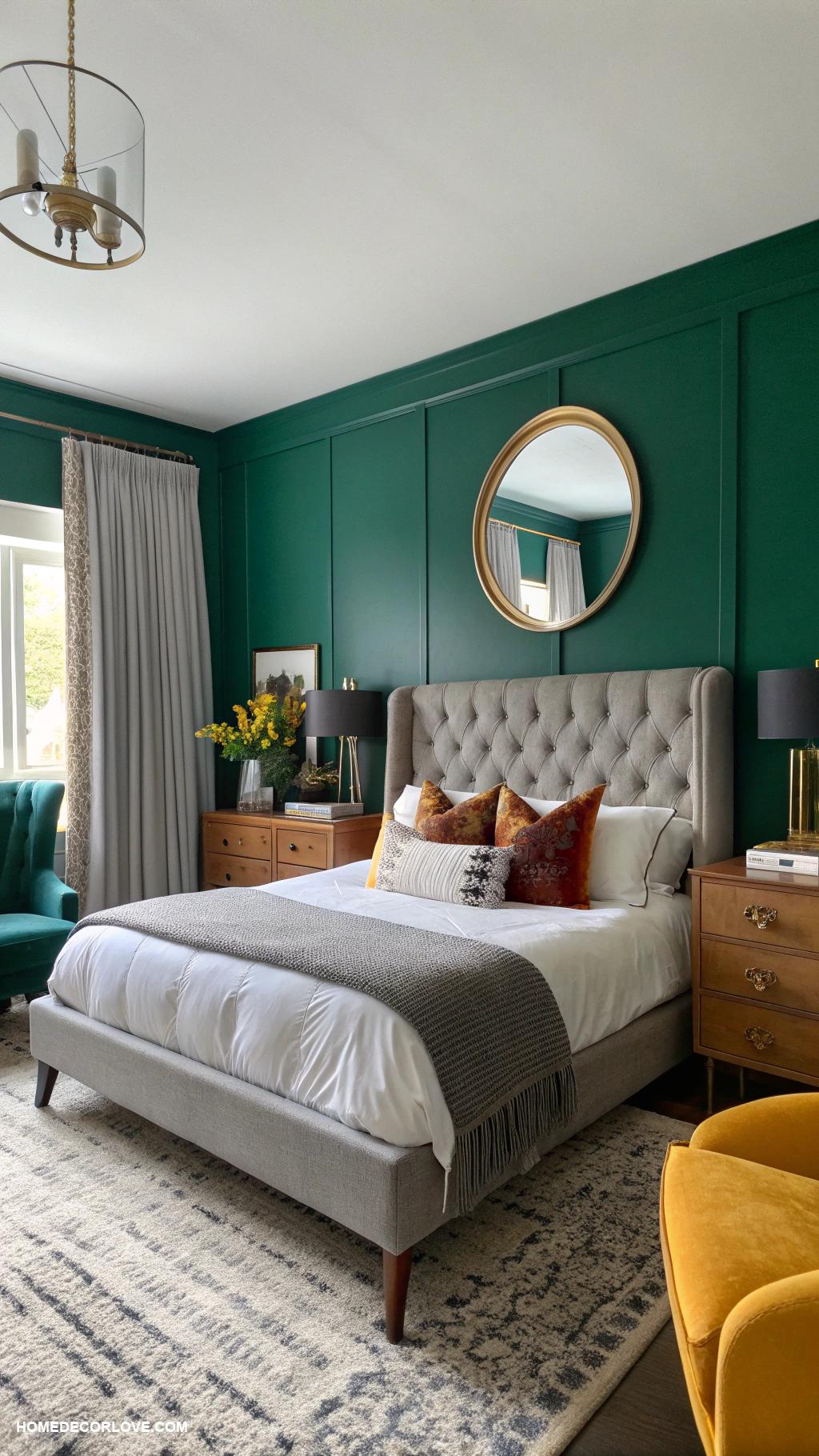 bedroom design Bold accent wall colors