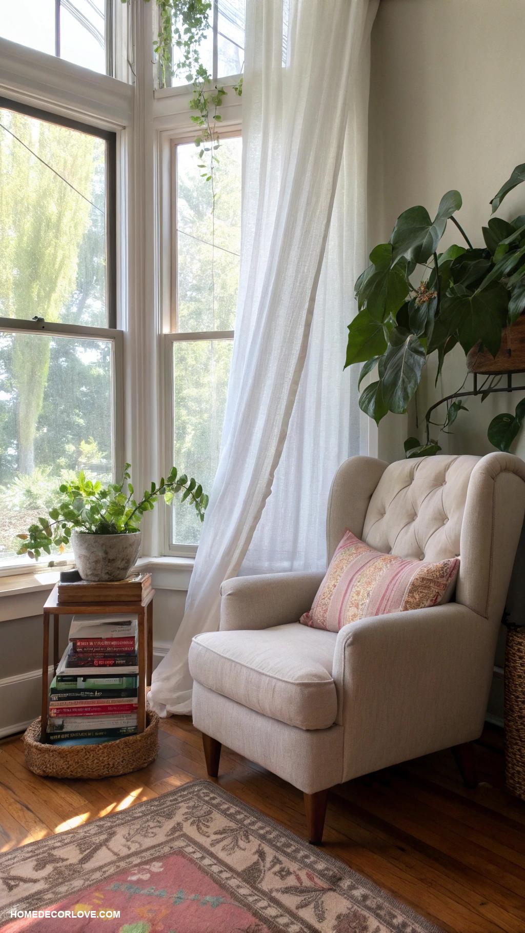 bedroom design Cozy reading nook by window