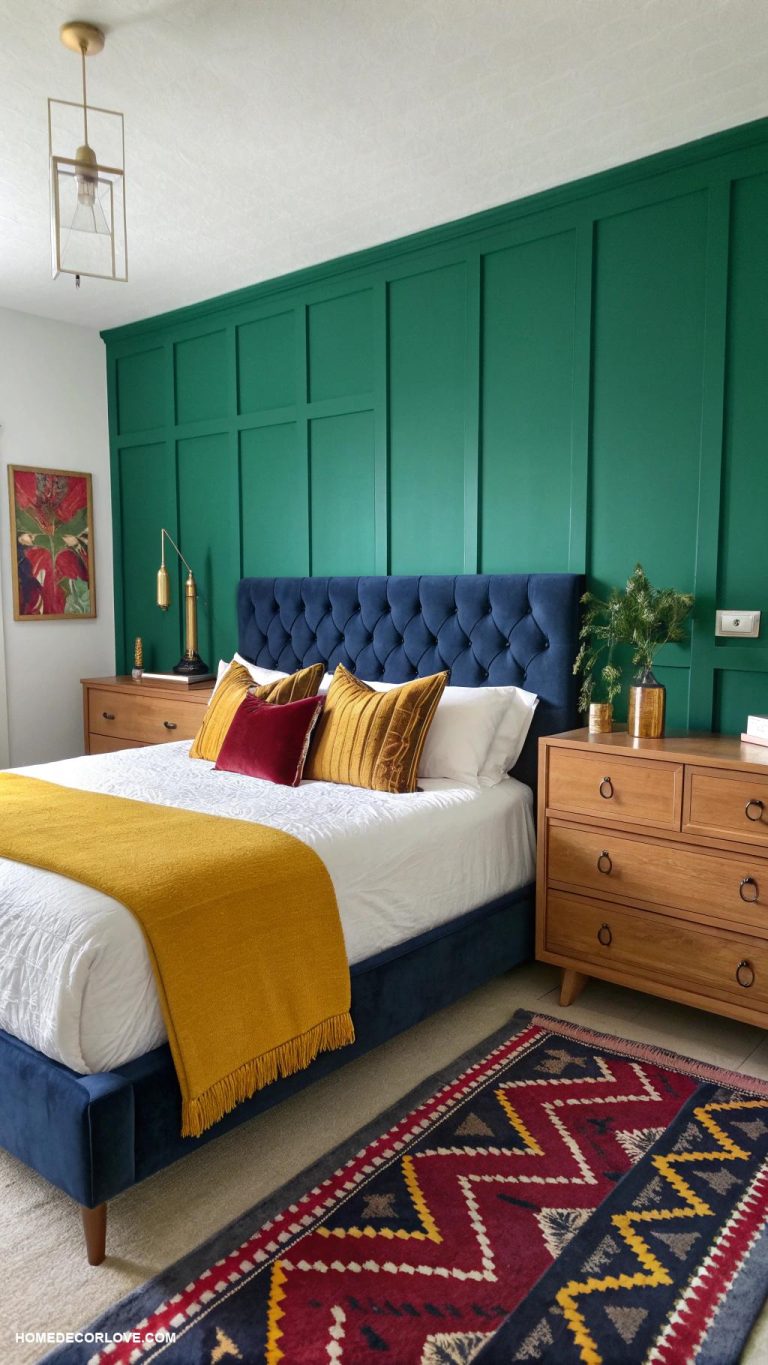 bedroom ideas Use bold colors for an accent wall