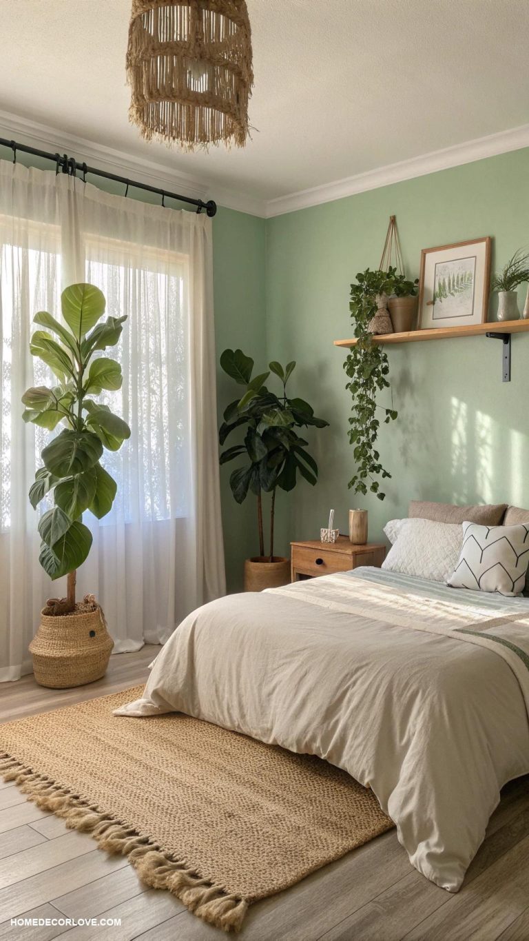 bedroom inspirations Nature inspired with indoor plants and earthy tones