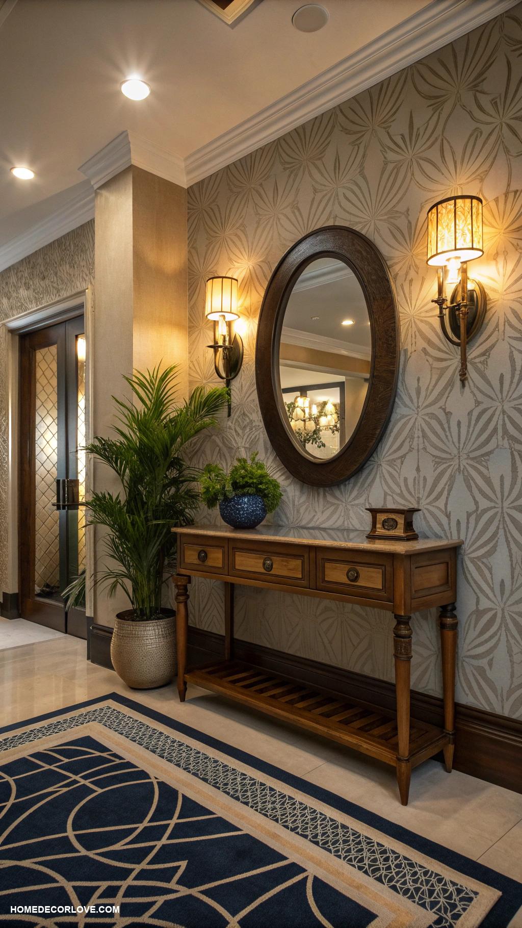 entrance ideas entryway Sconce lights to enhance ambiance