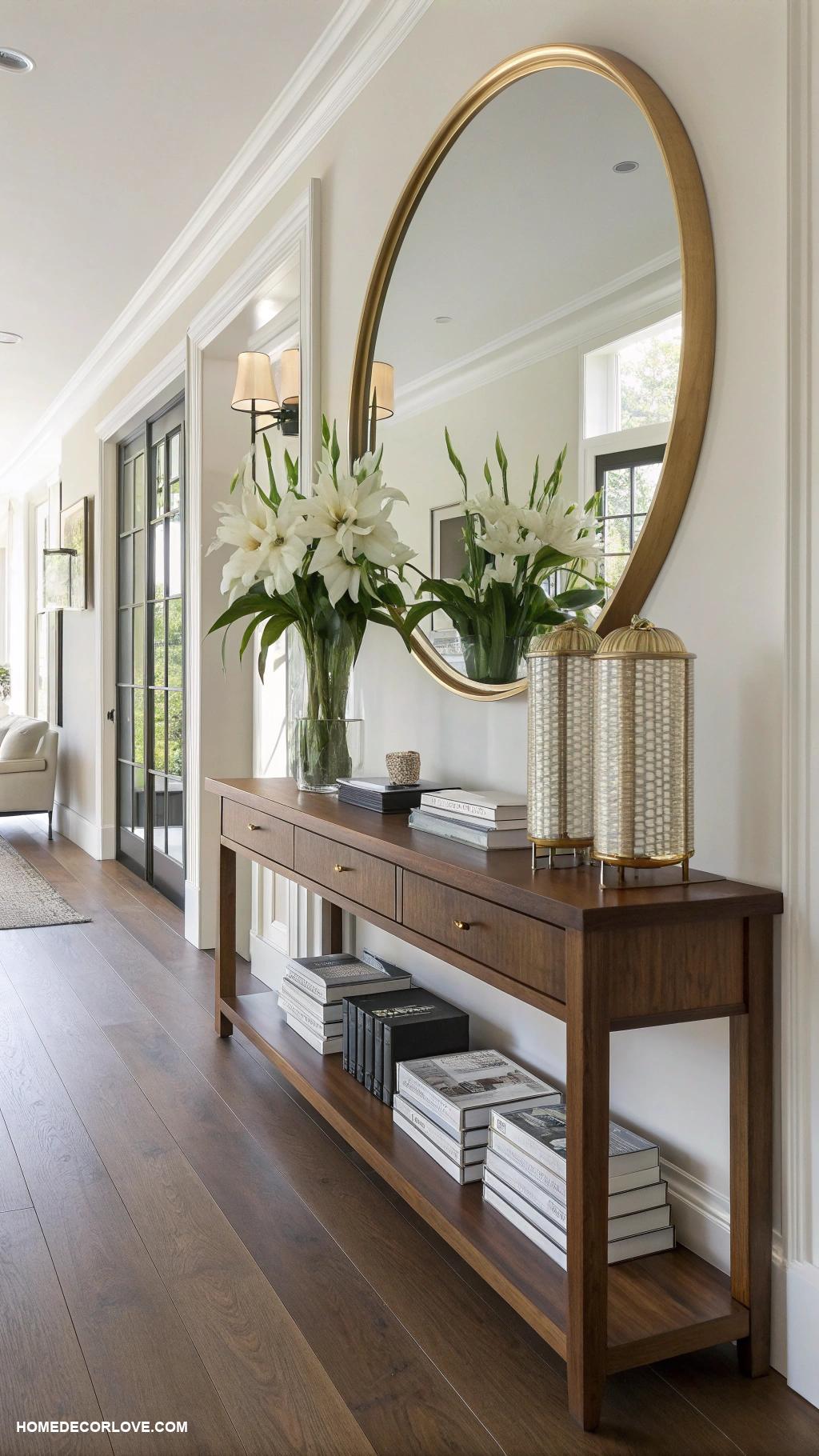 long entryway ideas Incorporate a stylish console table