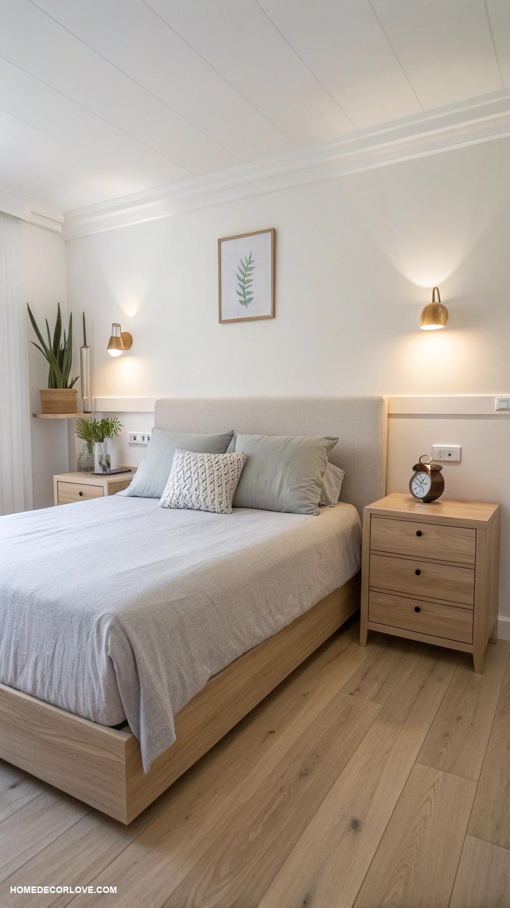 minimalist bedroom Choose minimalist bedside tables with clean lines