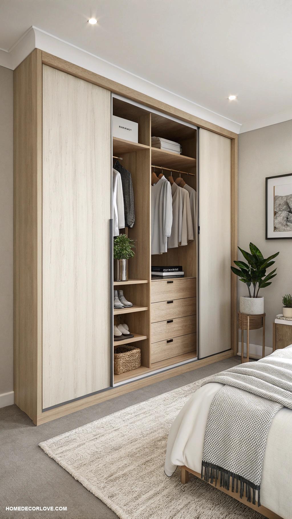 minimalist bedroom Minimal wardrobe design for clutter free space