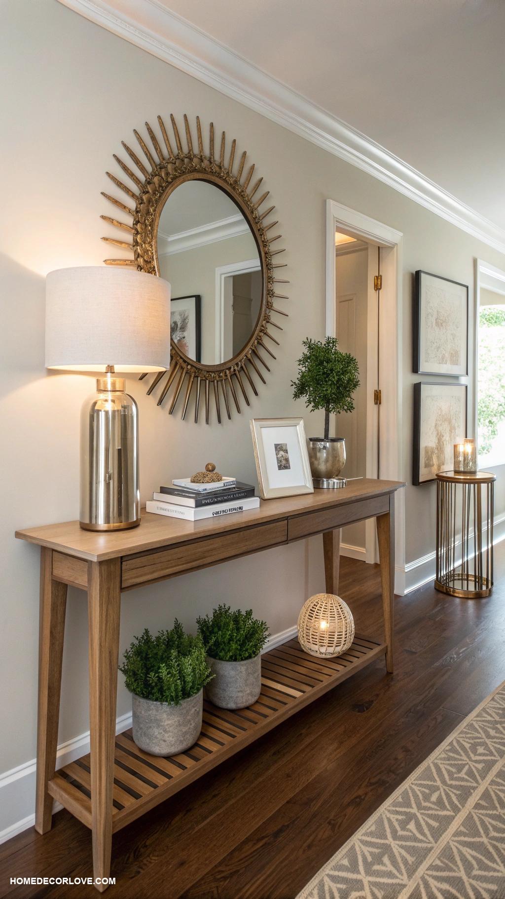 narrow entryway ideas Incorporate a small console table