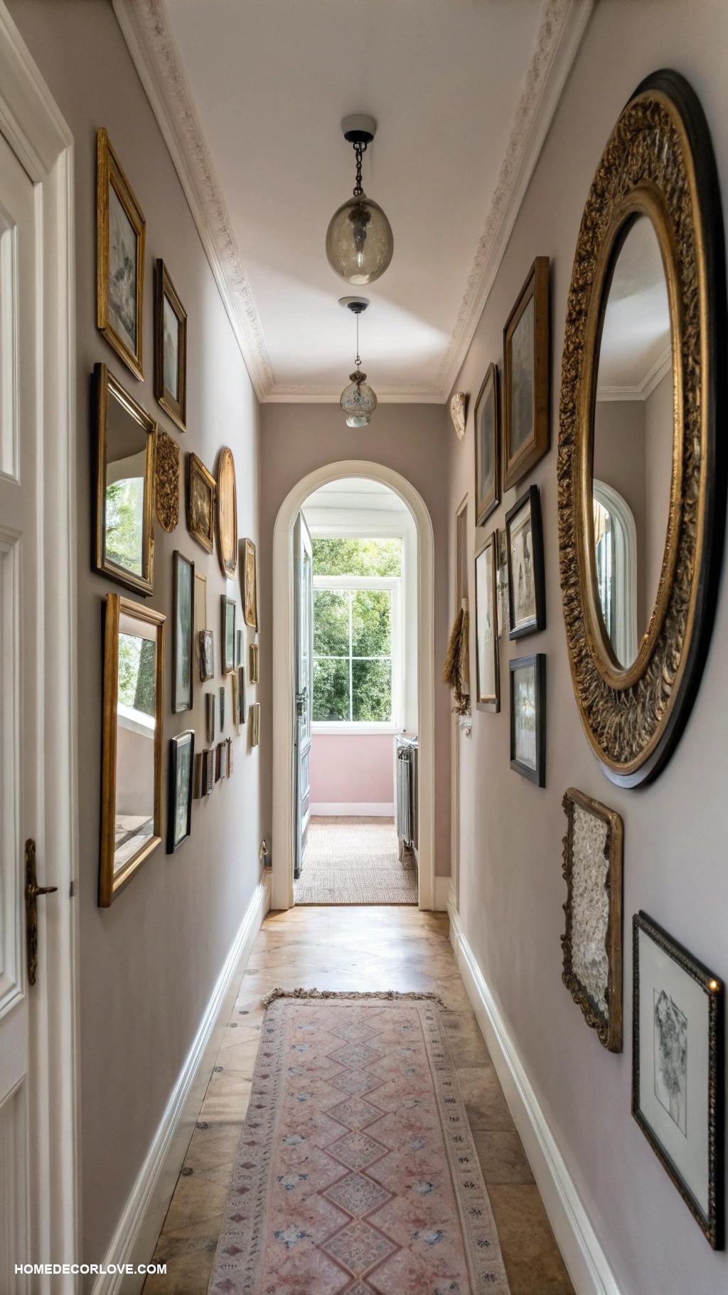 narrow entryway ideas Use mirrors to create depth