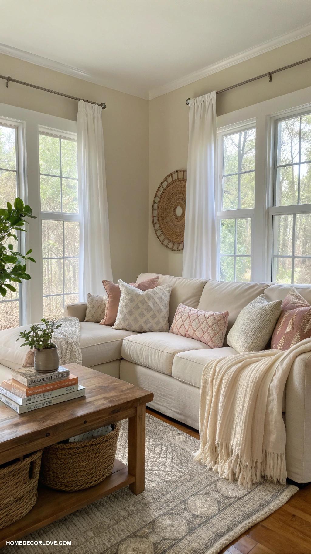 neutral living room Soft beige walls for a cozy feel