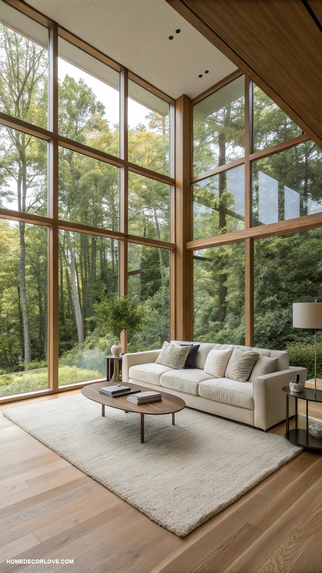 organic modern living room Minimalist furniture with clean lines