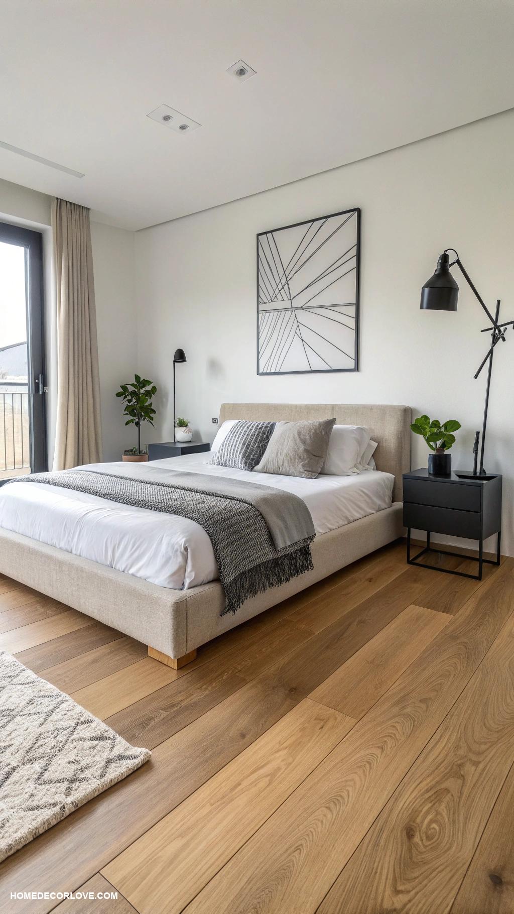 room ideas for men bedroom Minimalist furniture for uncluttered space