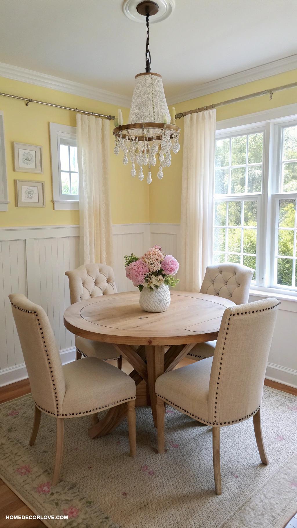 small dining room ideas Choose light colors for an airy feel