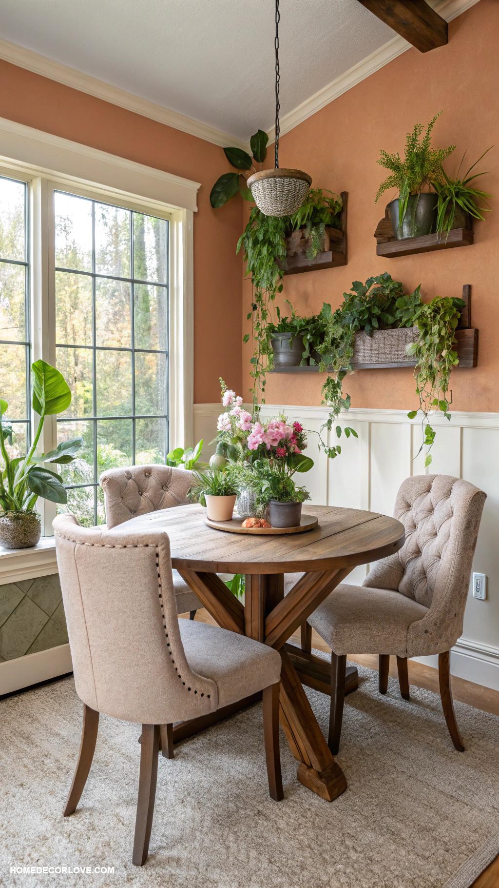 small dining room ideas Incorporate natural elements like plants