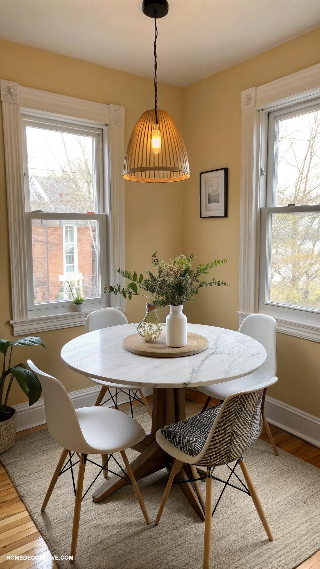 small dining room ideas Opt for stackable chairs for flexibility