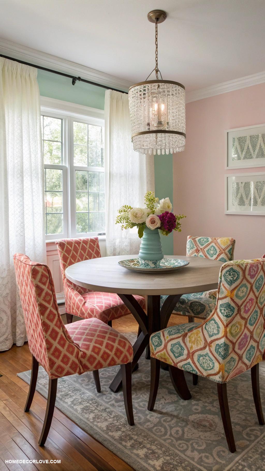 small dining room ideas Use a round table for space efficiency