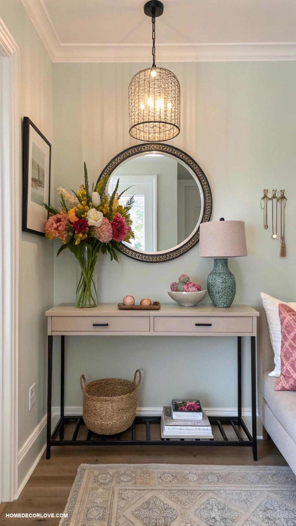 small foyer ideas entryway Add a stylish console table