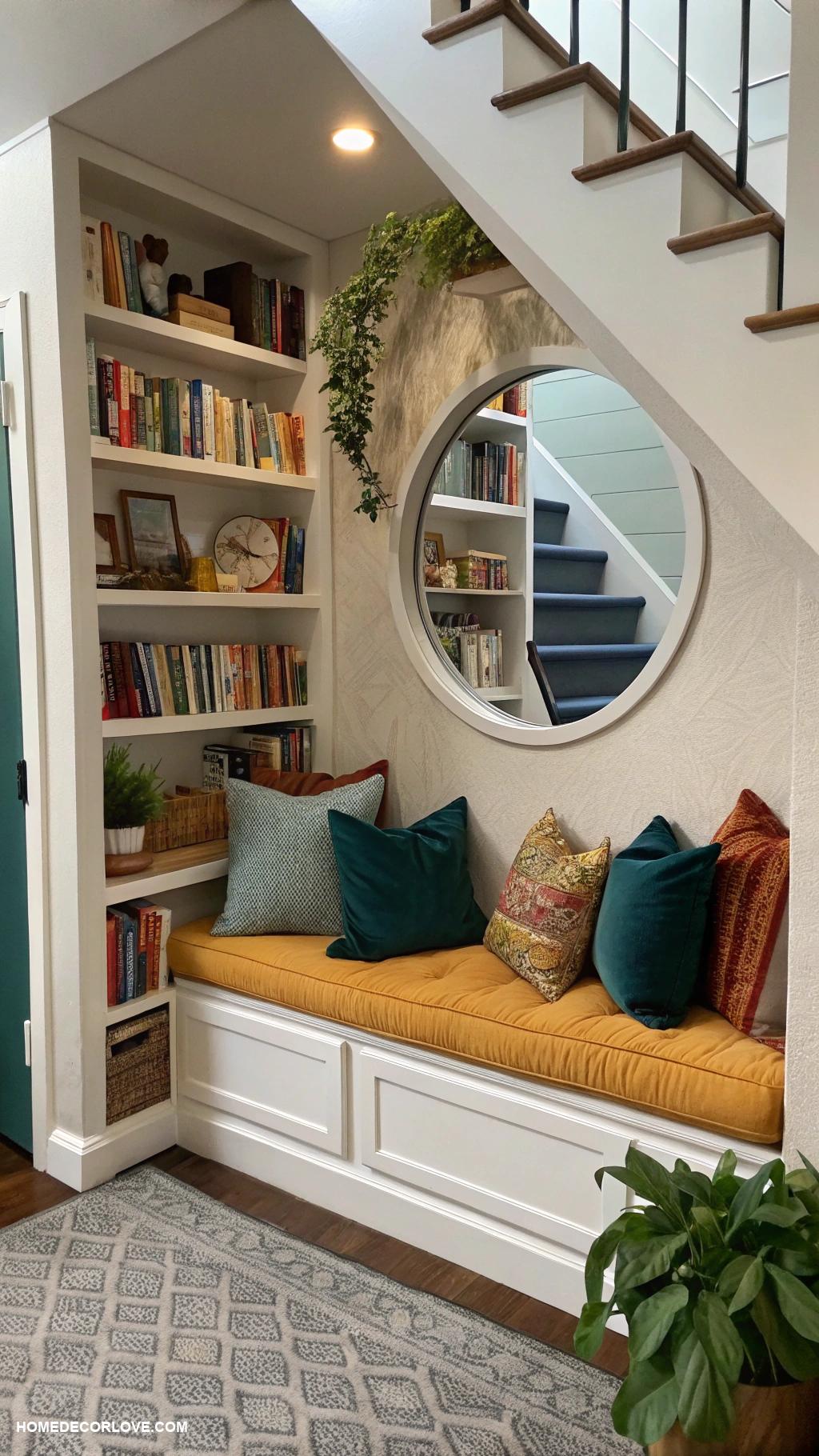 split level entryway Create a cozy seating nook