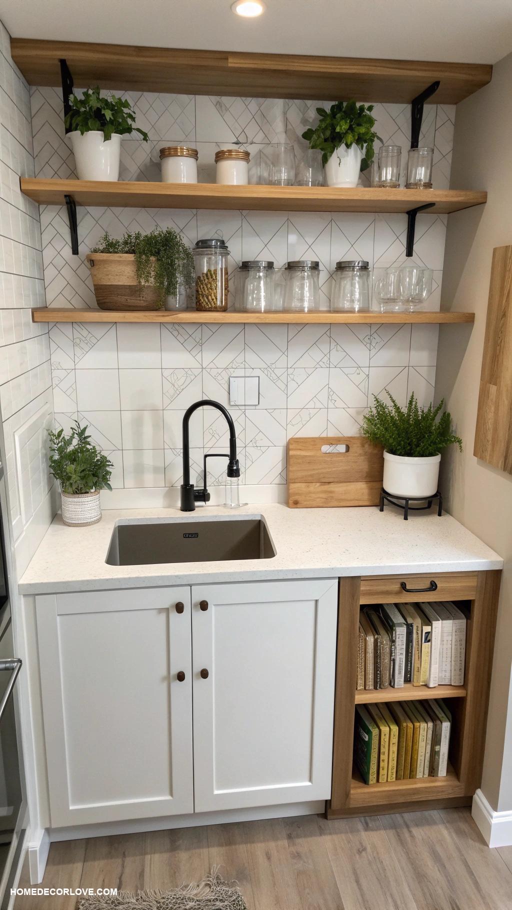 basement kitchenette Small sink for convenience and utility