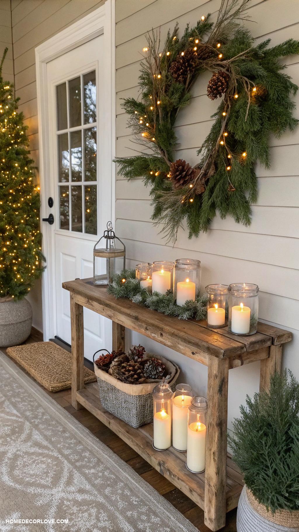 christmas entryway Seasonal scented candles