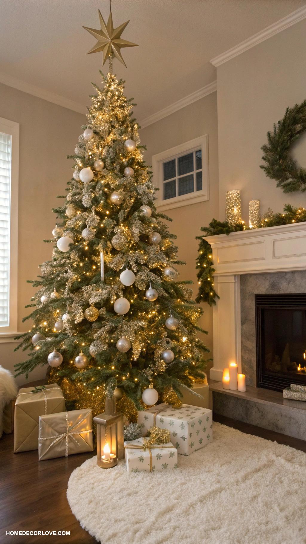 christmas living room ideas Display a beautiful Christmas tree