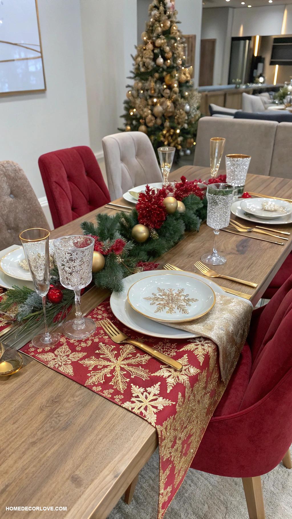 christmas living room ideas Use festive tableware for holiday gatherings