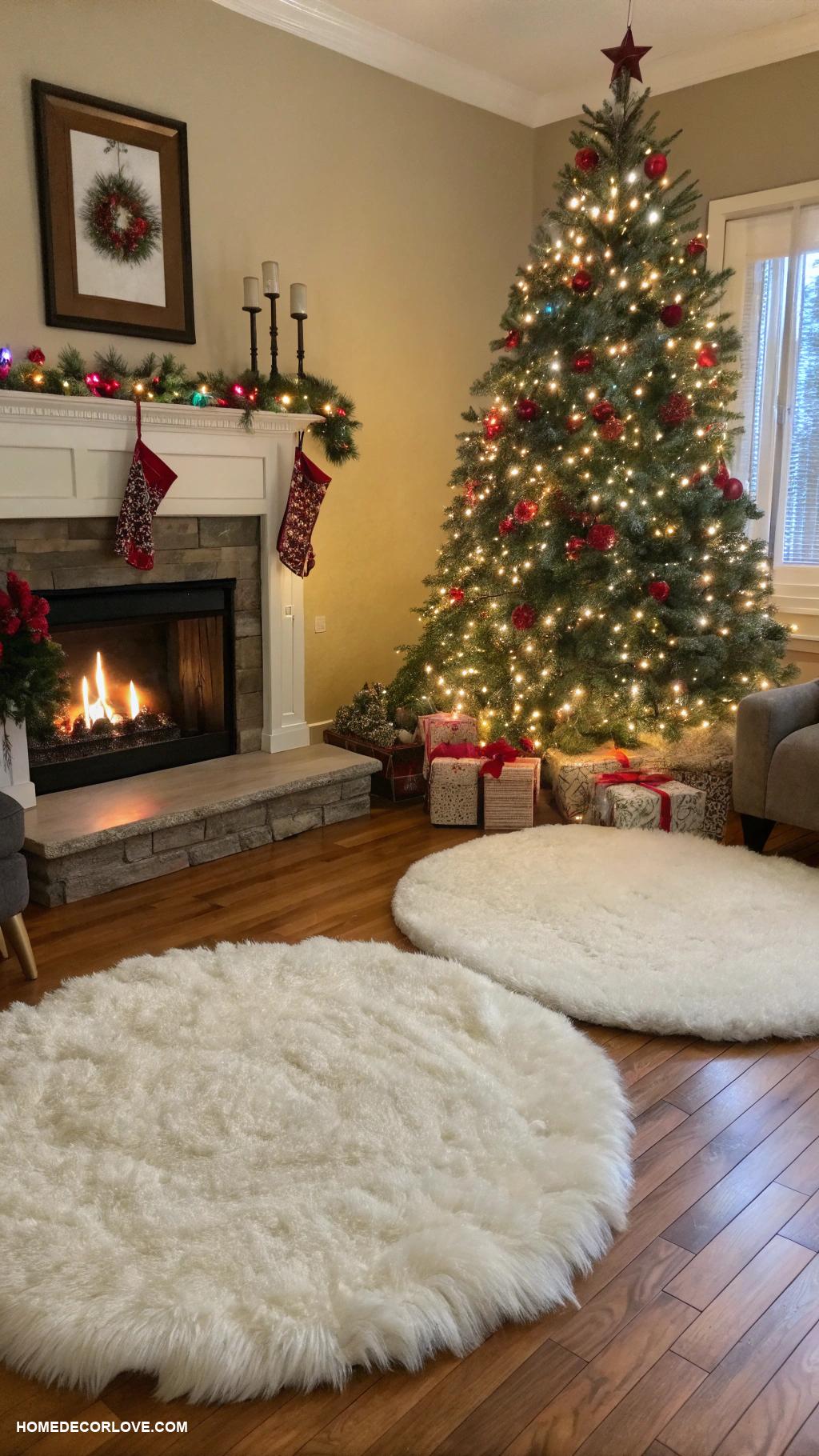 cozy christmas apartment Fluffy rugs for cozy flooring