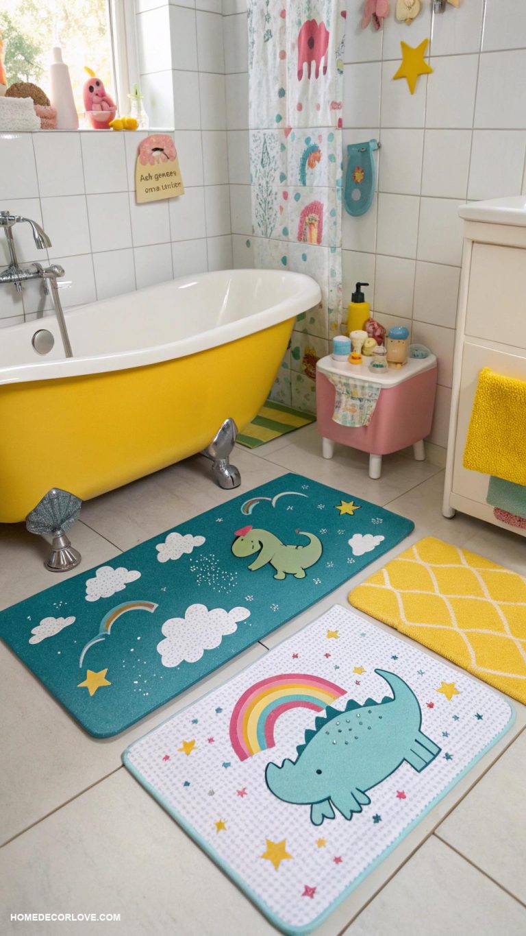 kids bathroom ideas Non slip mats in fun shapes or colors
