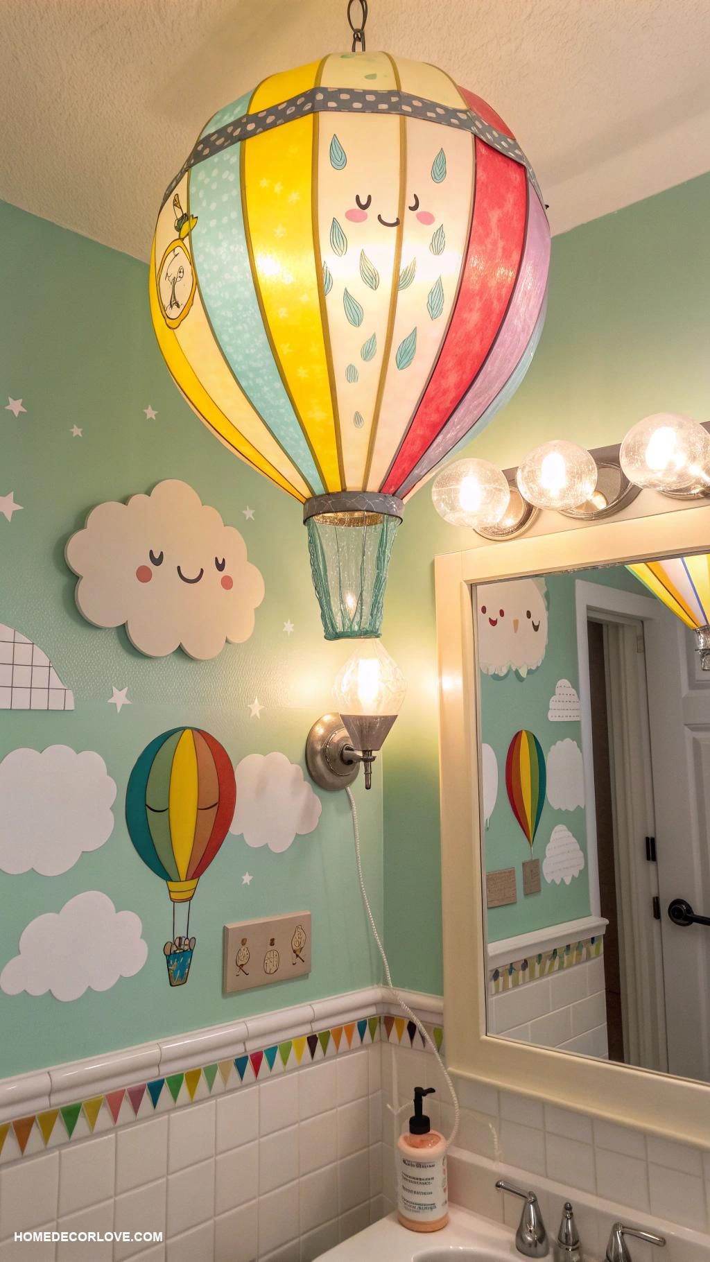 kids bathroom ideas Playful light fixtures for a whimsical touch