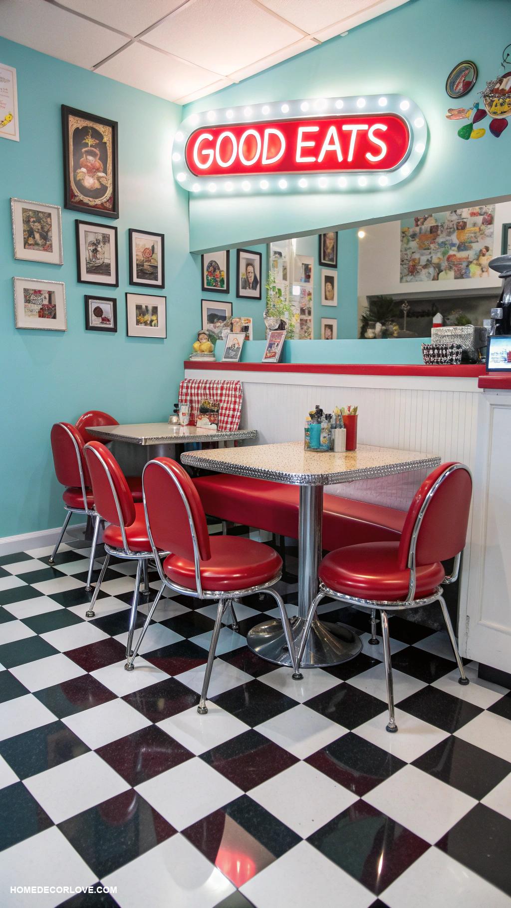 kitschy kitchen inspo Retro diner style table and chairs