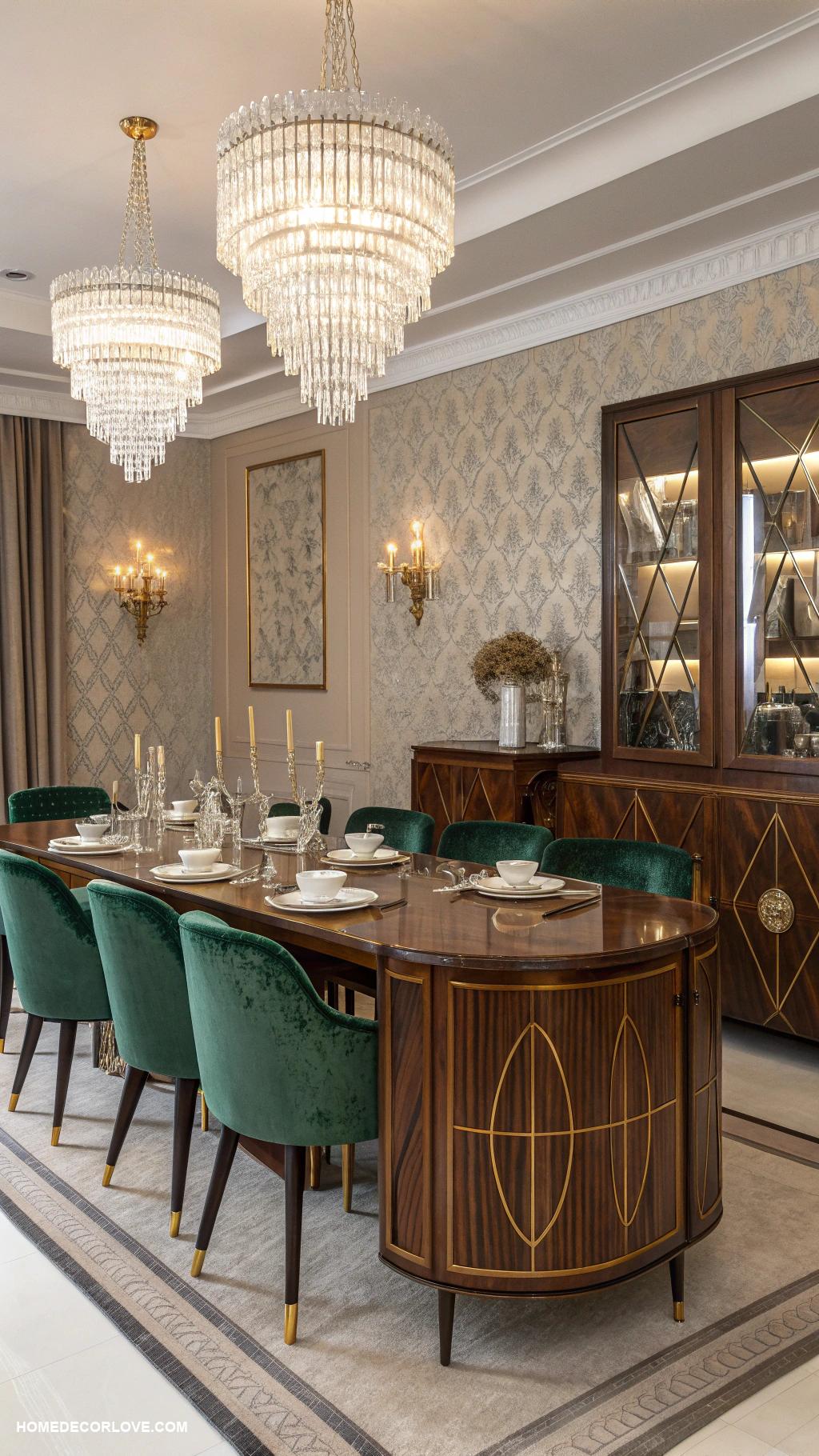 luxury dining room Art deco sideboard for vintage charm