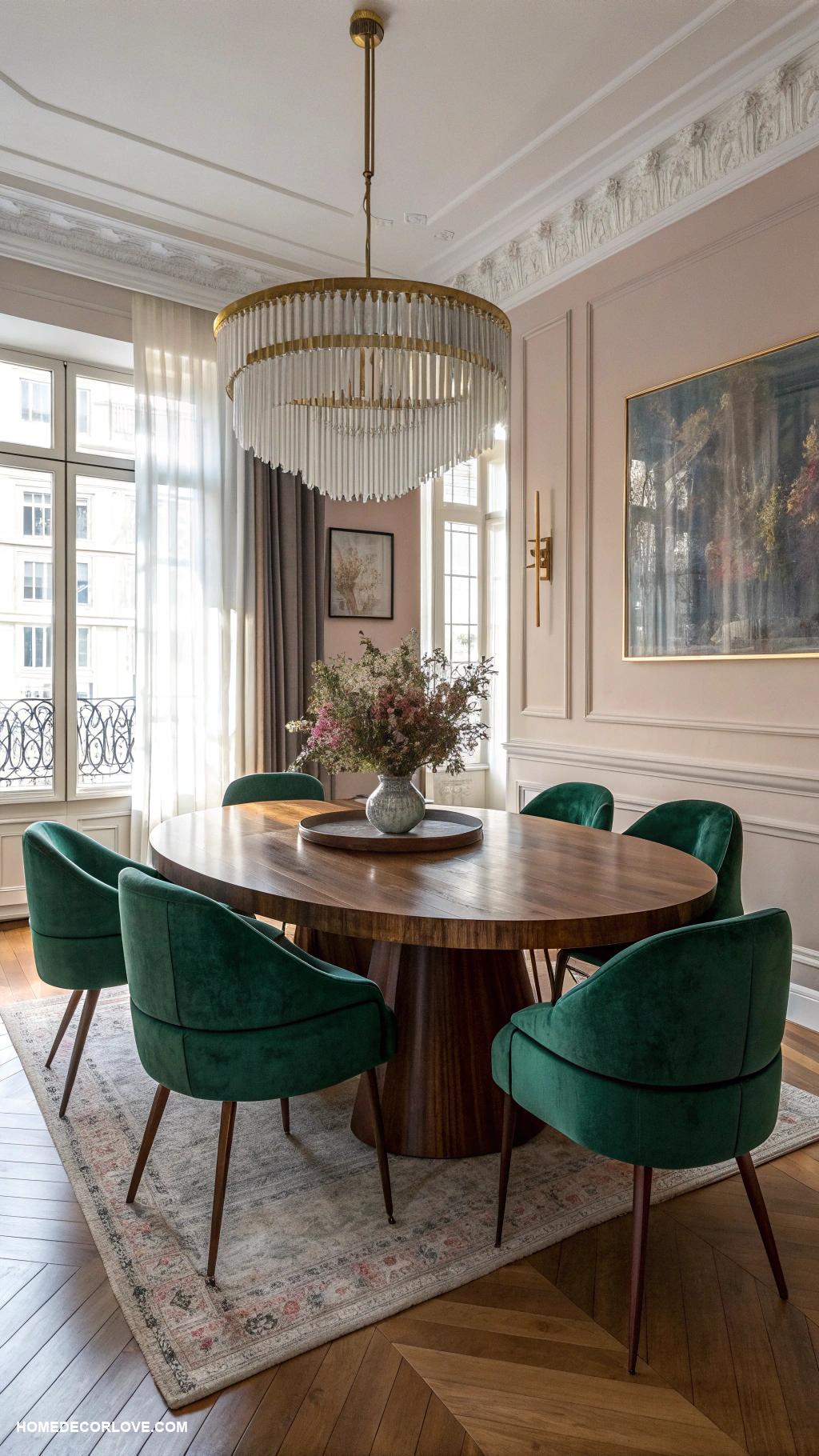 luxury dining room Mid century chairs for timeless elegance