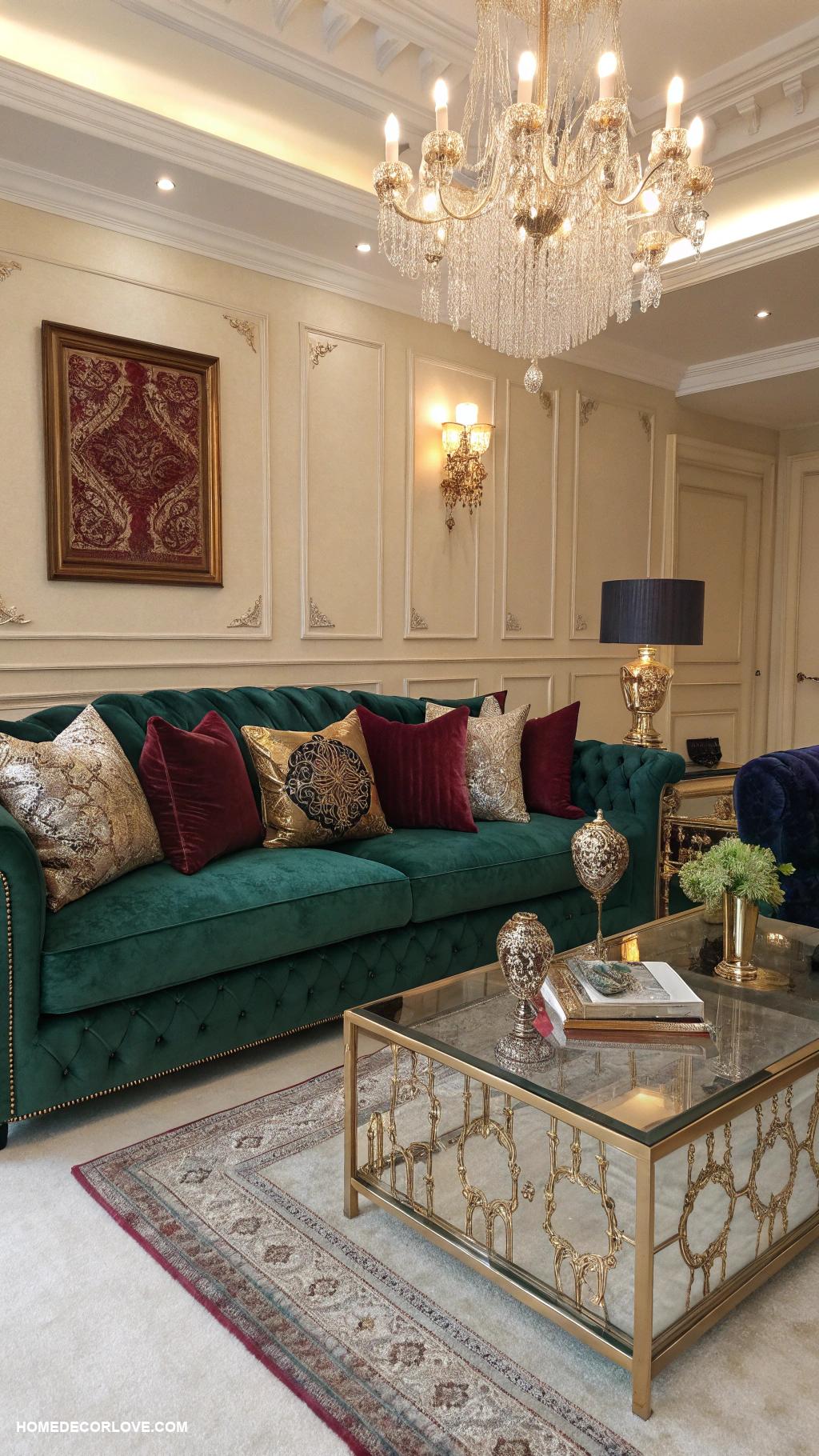 luxury living room Luxurious silk throw pillows