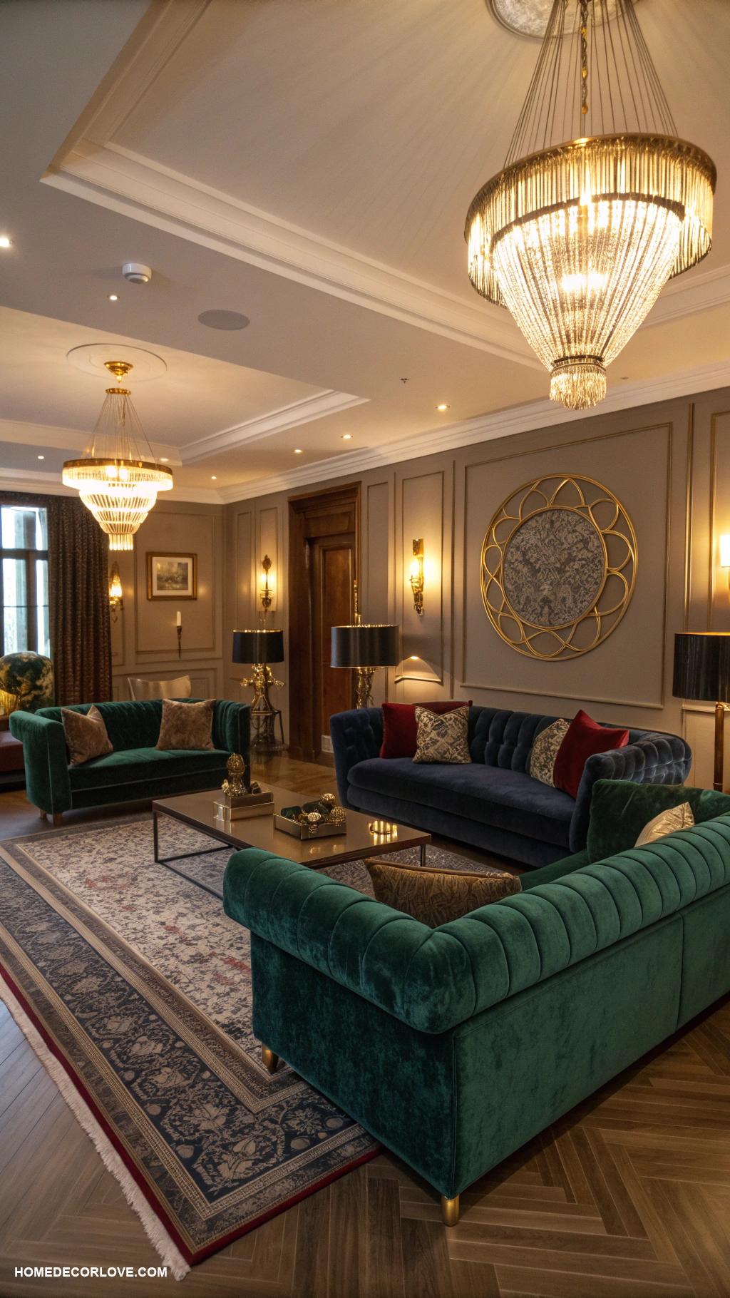 luxury living room Warm mood lighting with dimmers