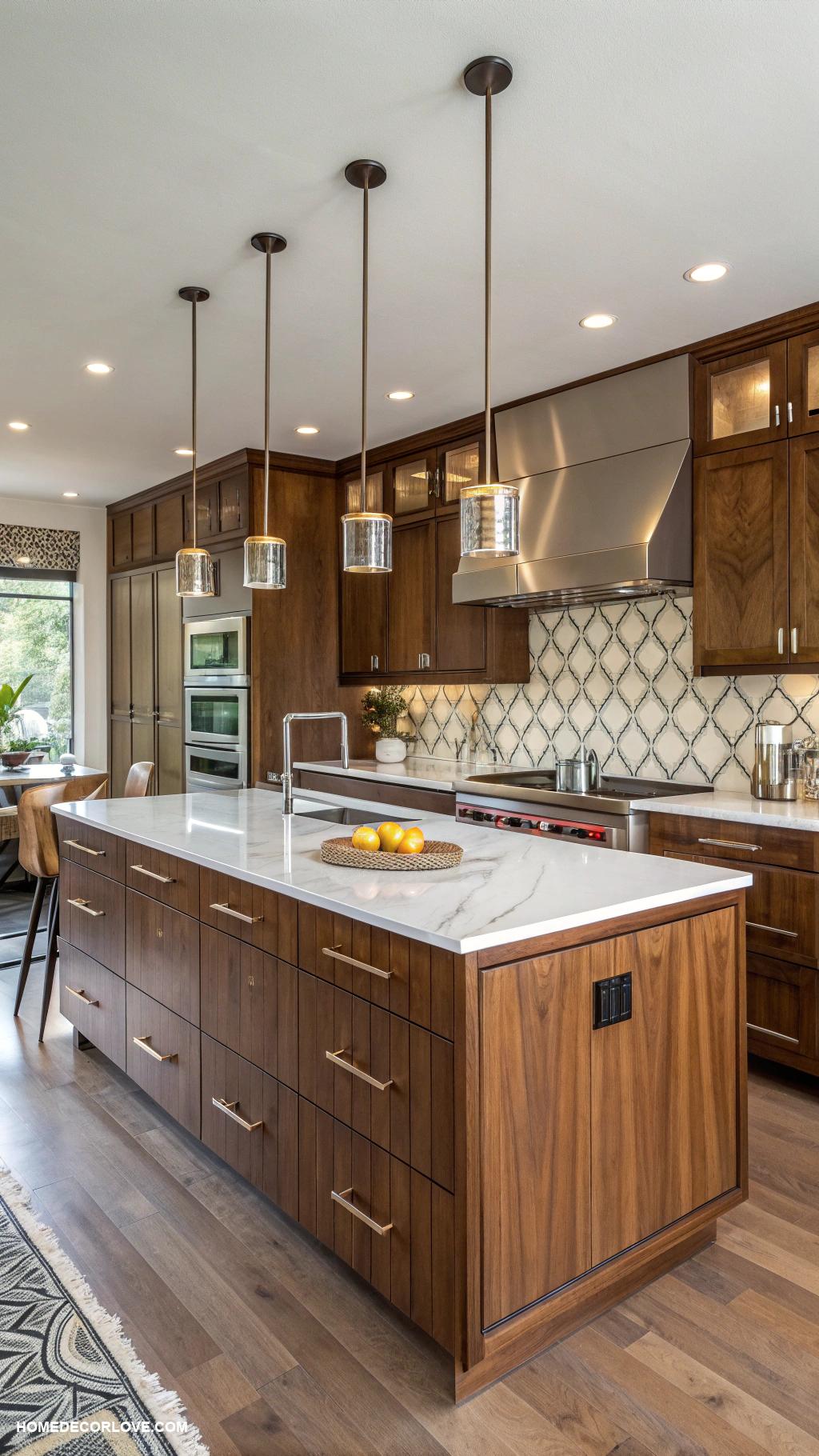 mid century modern kitchen Wooden accents mixed with metal
