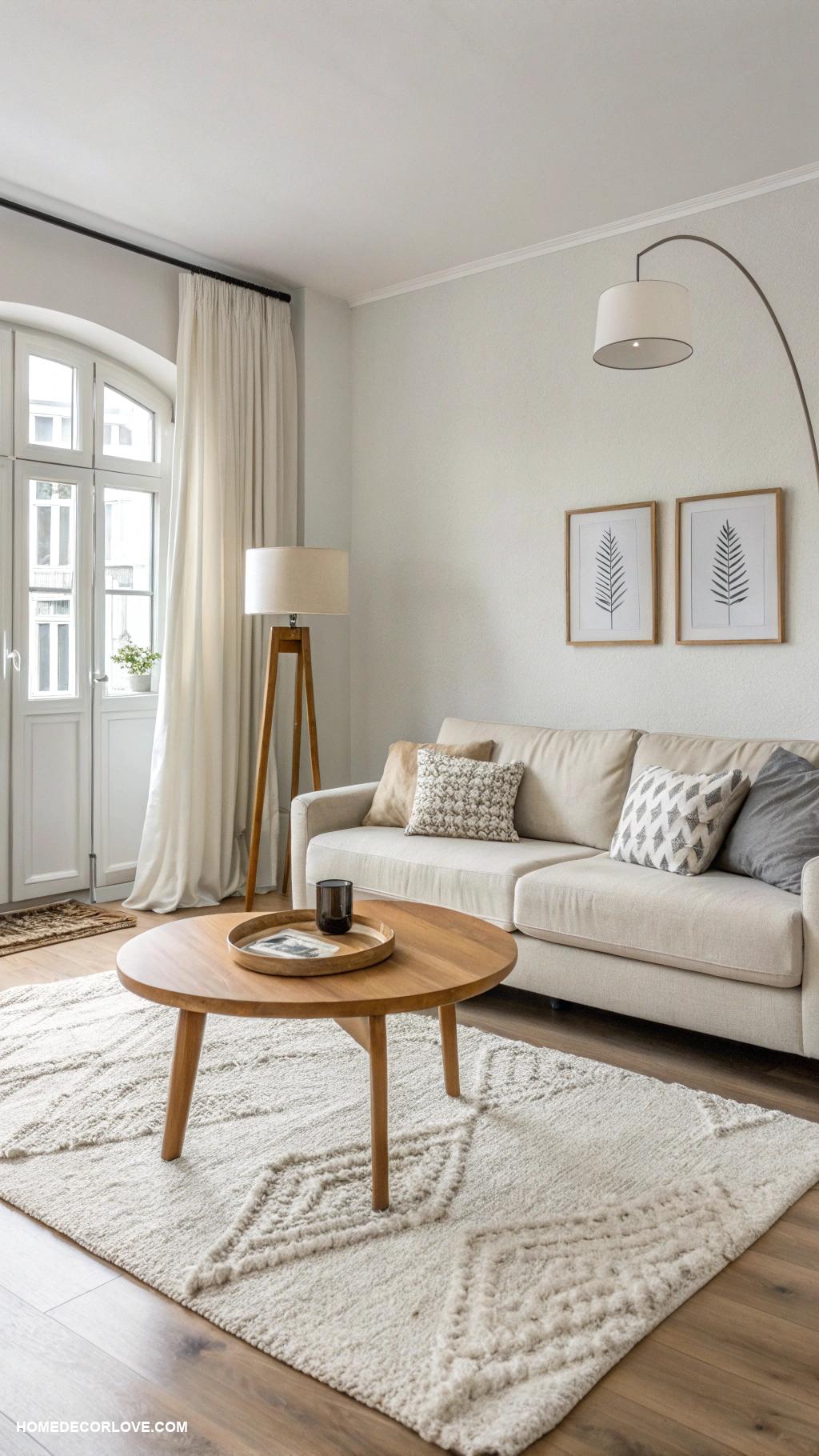 minimalist living room Create open space for easier movement