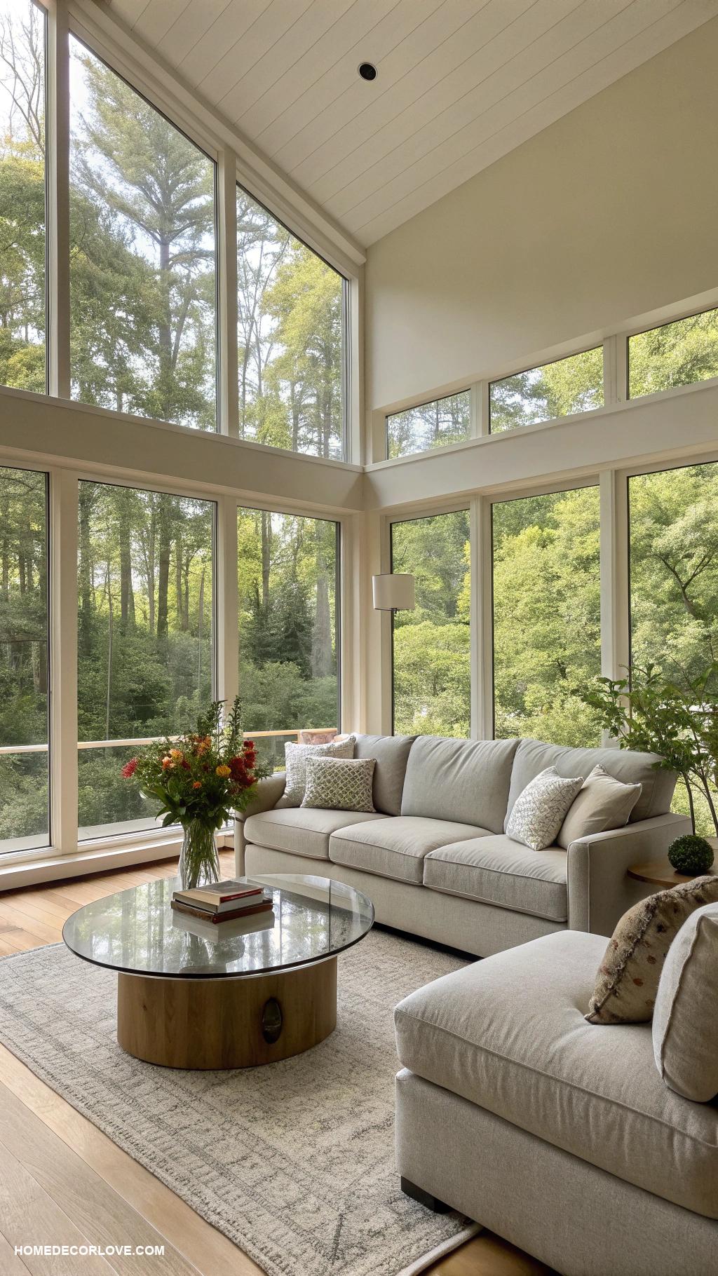 minimalist living room Use low profile furnishings for an airy feel