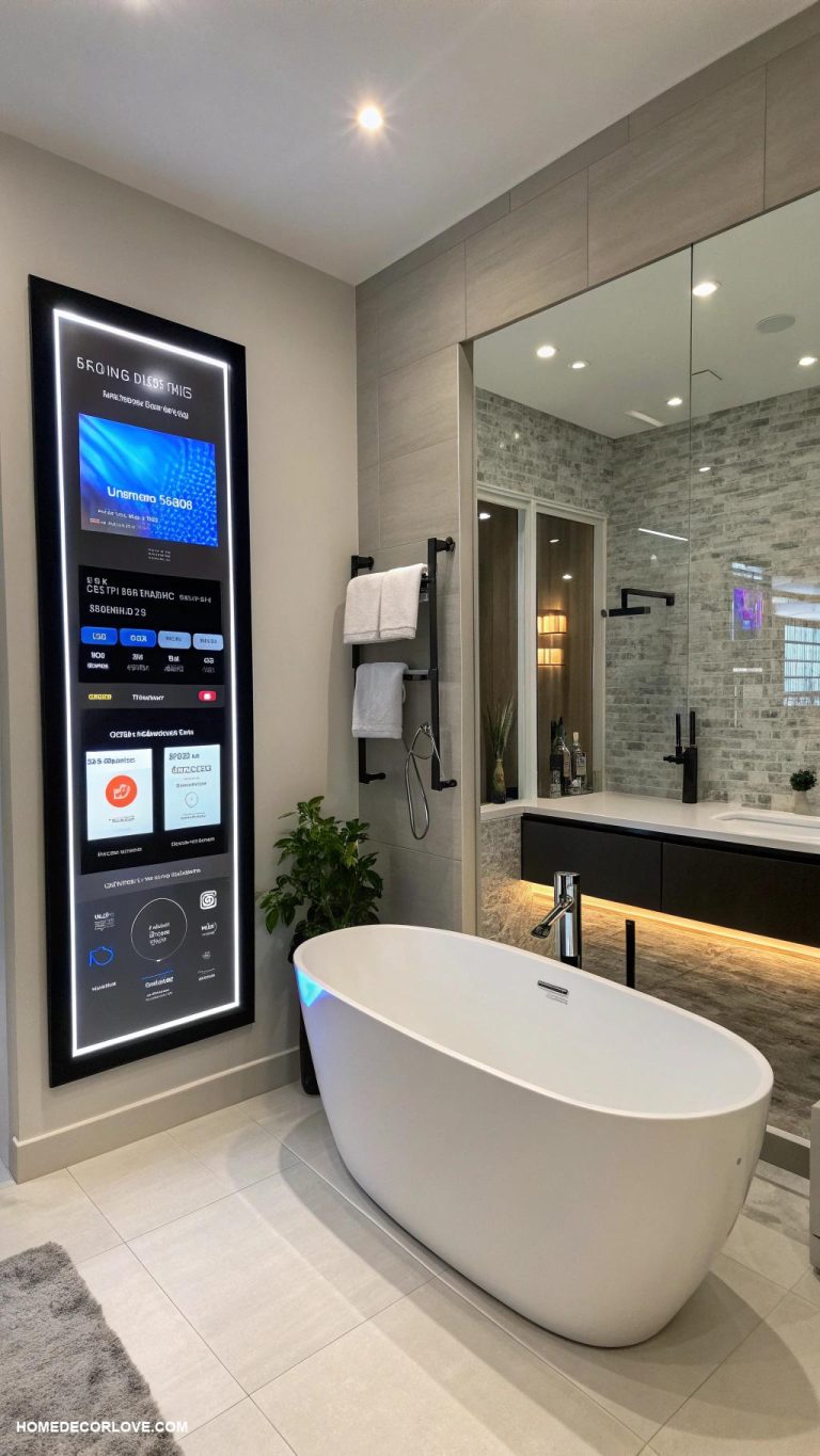 modern bathroom Smart technology for added convenience
