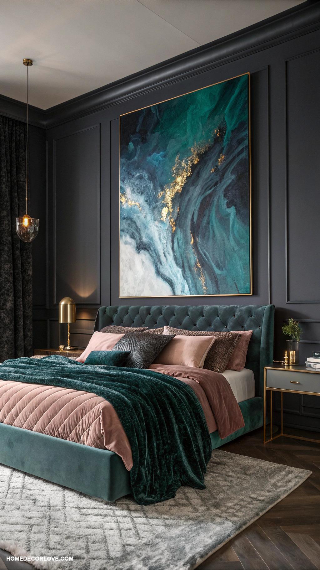 moody bedroom Statement art pieces with emotion