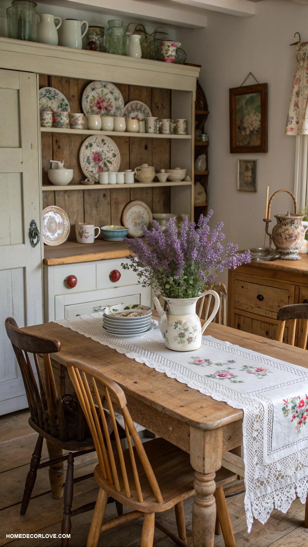 rustic kitchen Antique accessories for a vintage feel