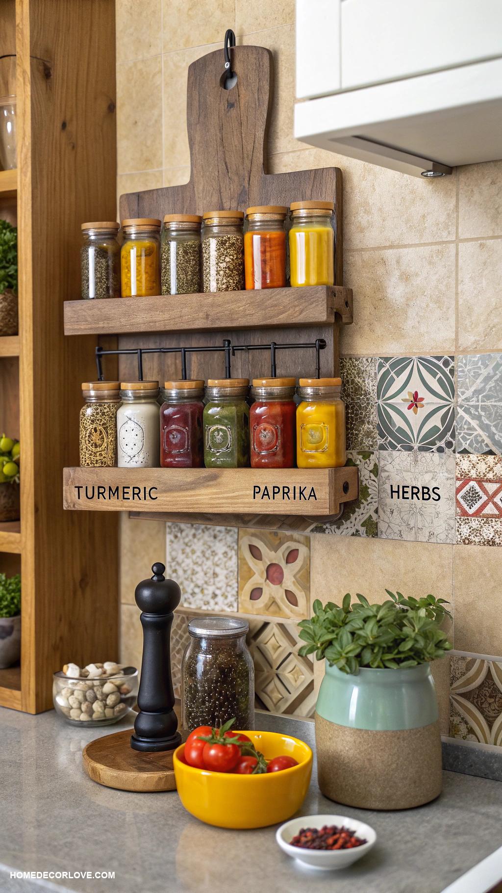 timeless kitchen Functional and decorative spice racks