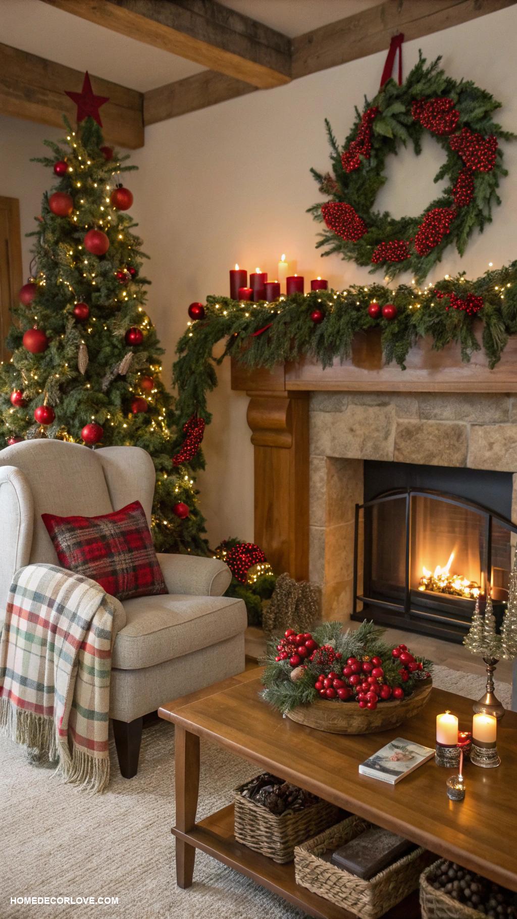 traditional christmas decor Holly and ivy garlands