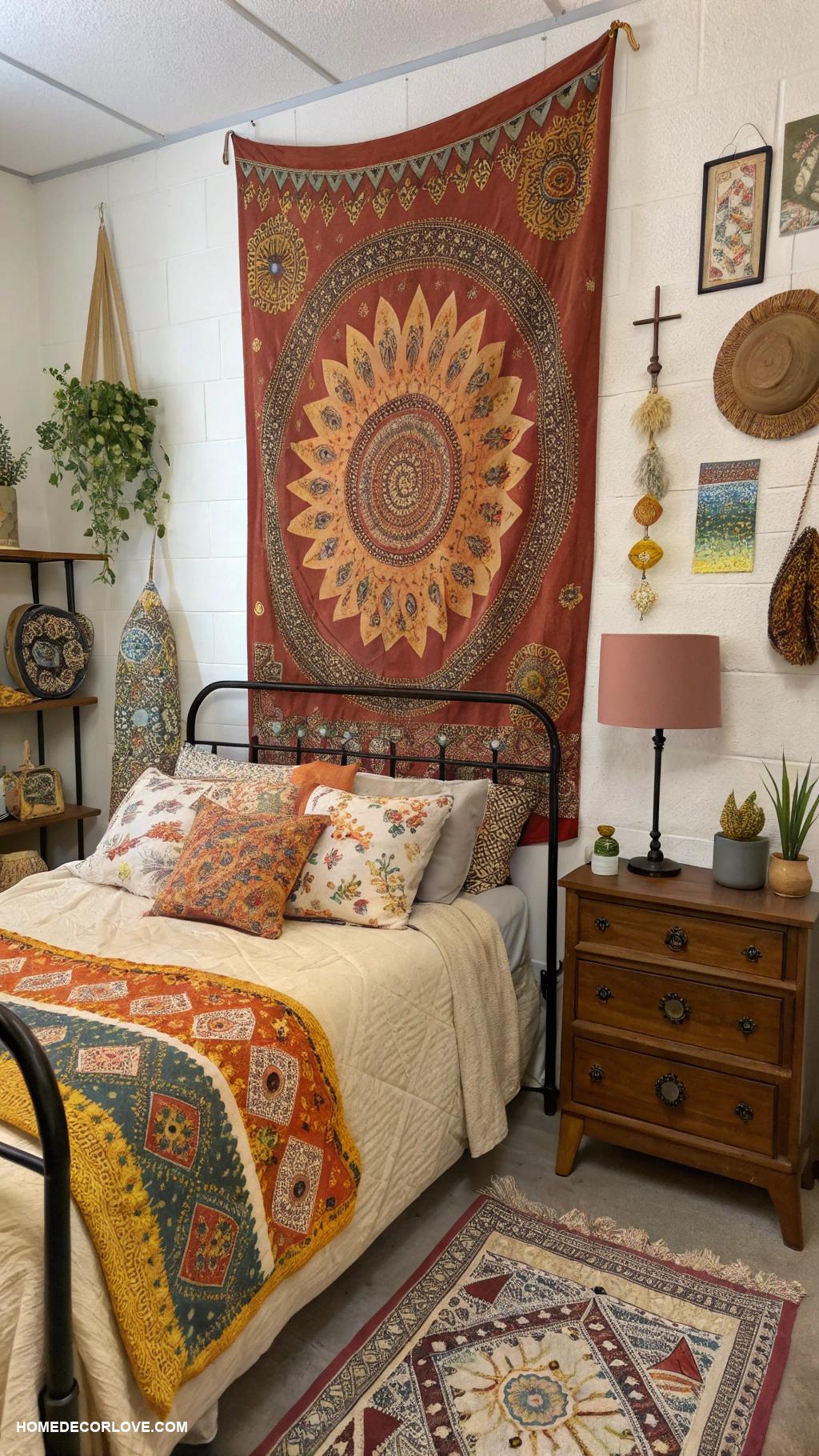 boho bedroom Mix and match eclectic furniture