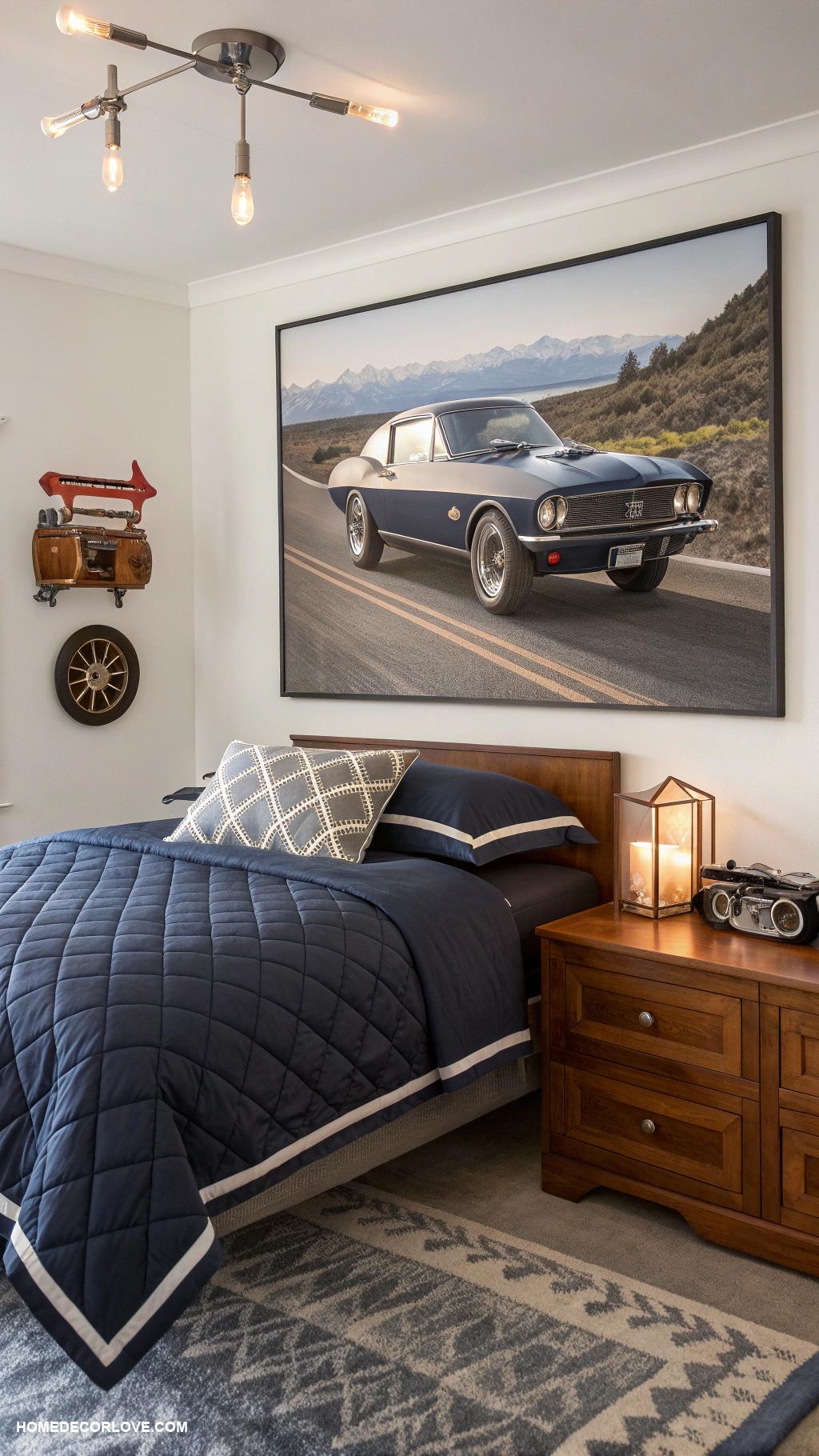 boys bedroom ideas Classic car themed accessories