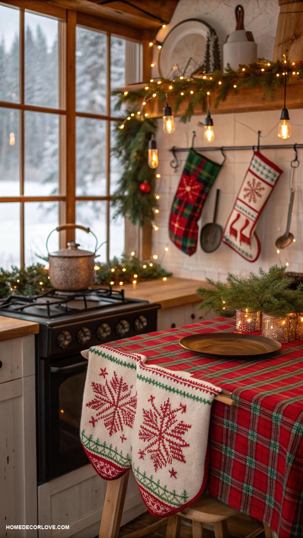 christmas kitchen decor Christmas themed oven mitts for cooking