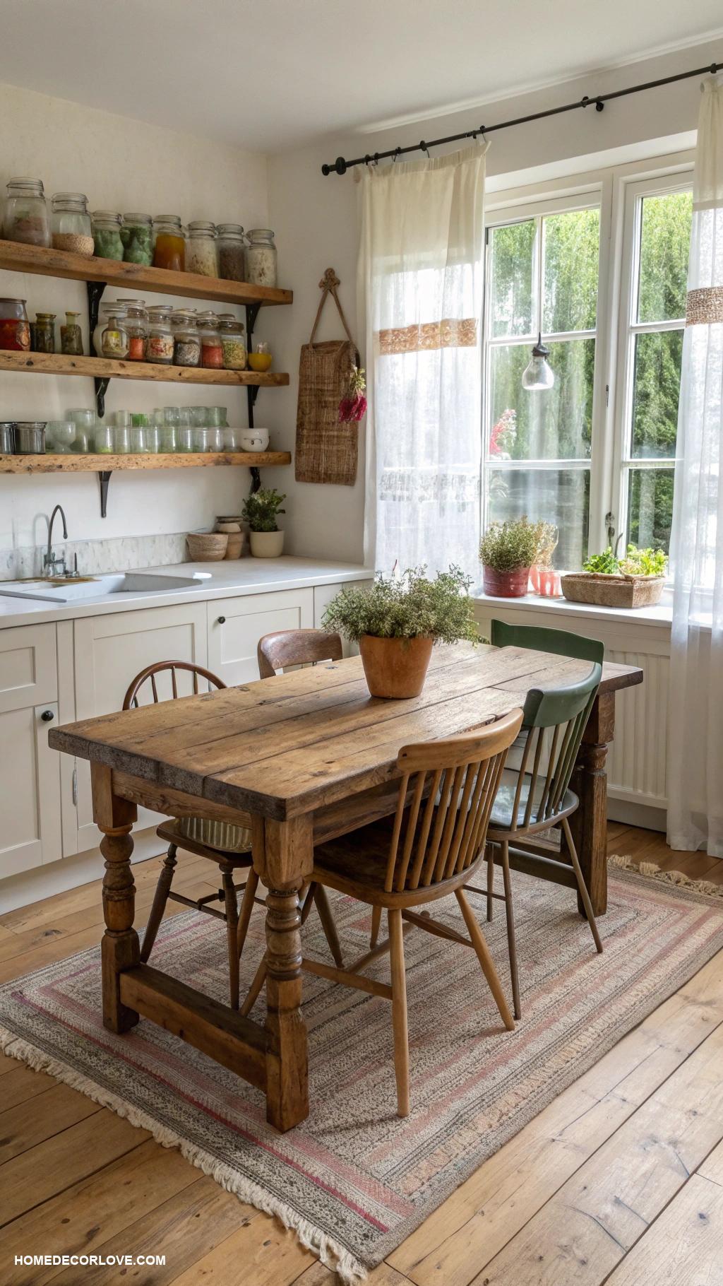 cozy kitchen Cozy rugs beneath dining table