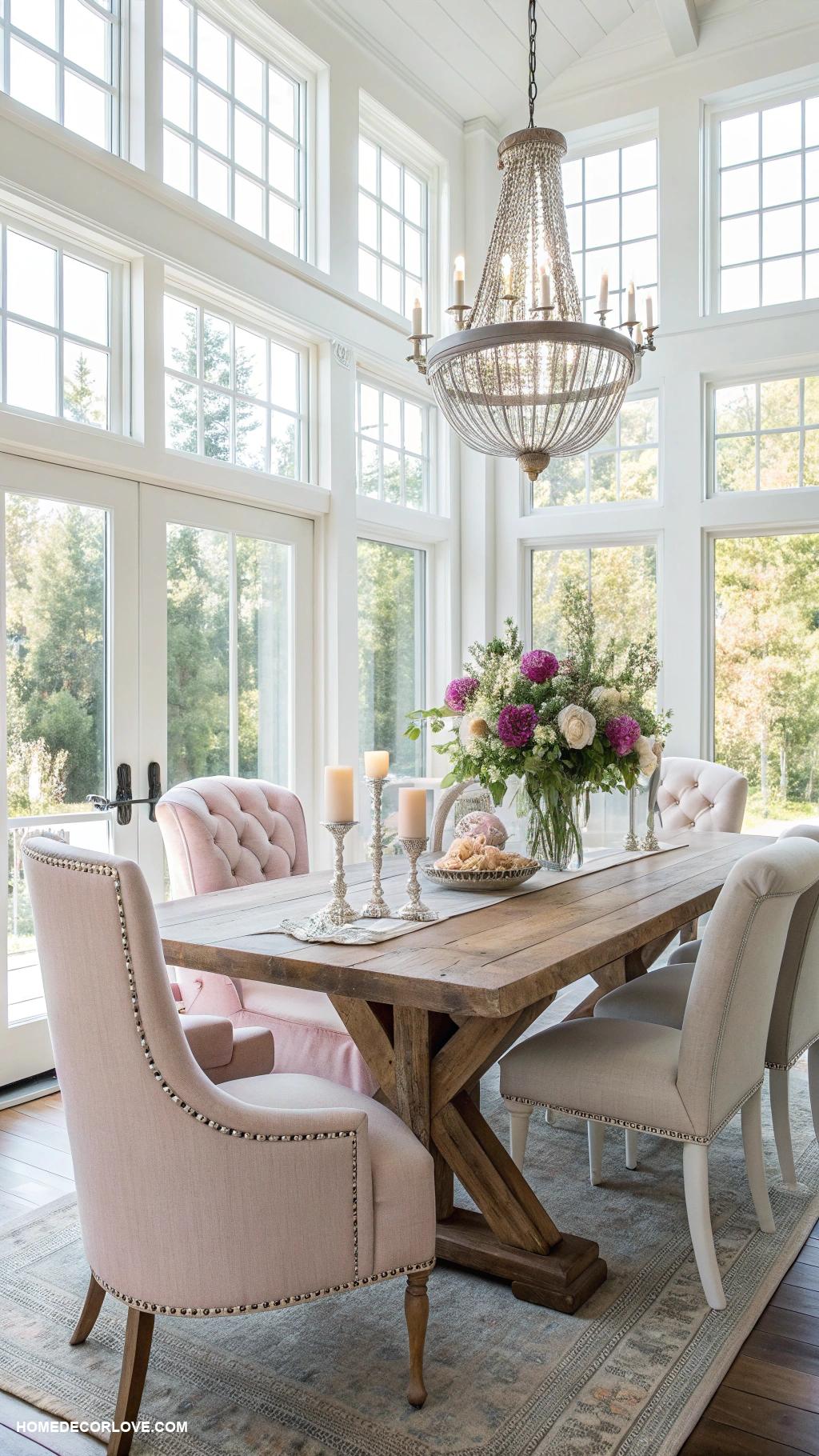 dining room inspiration Bright natural light from large windows