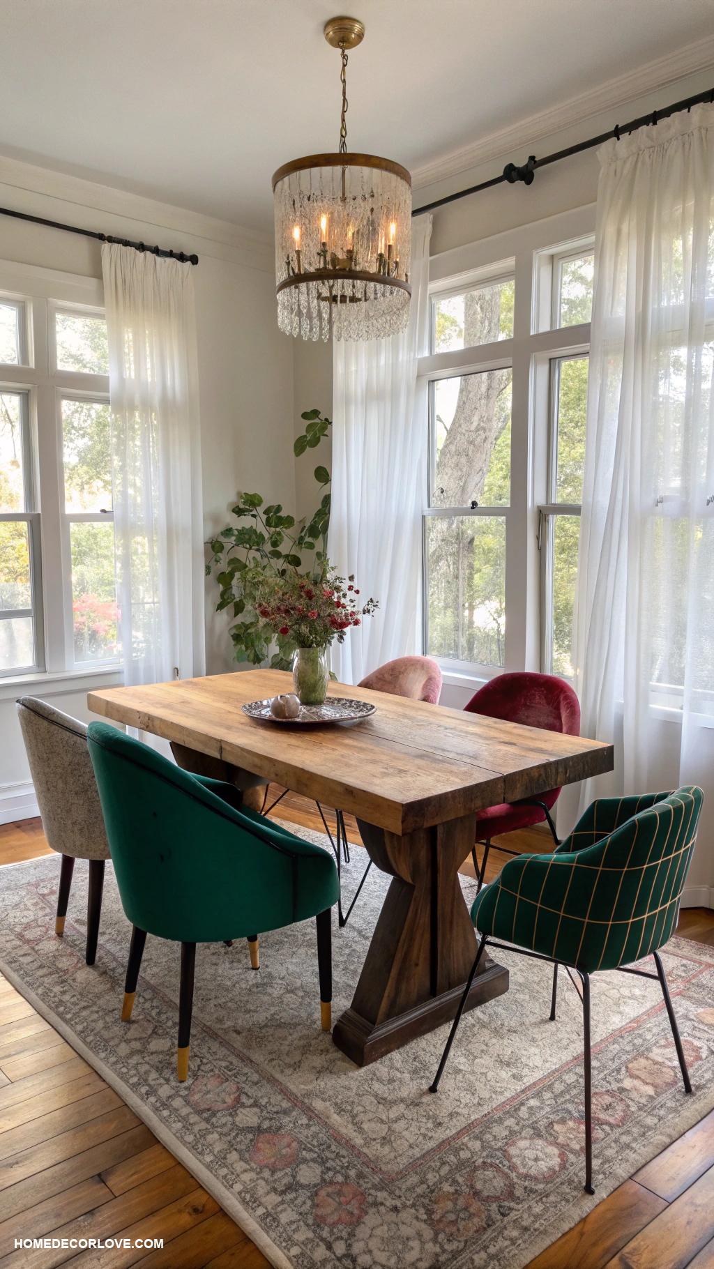 dining room inspiration Eclectic mix of dining chair styles